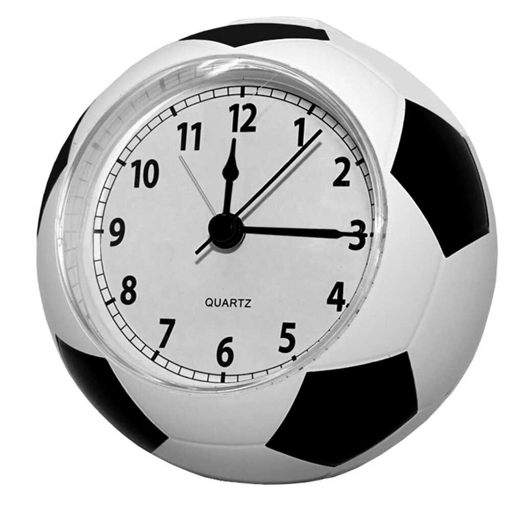 Desk Setup Girl - Soccer Ball Alarm Clock, Silent Table