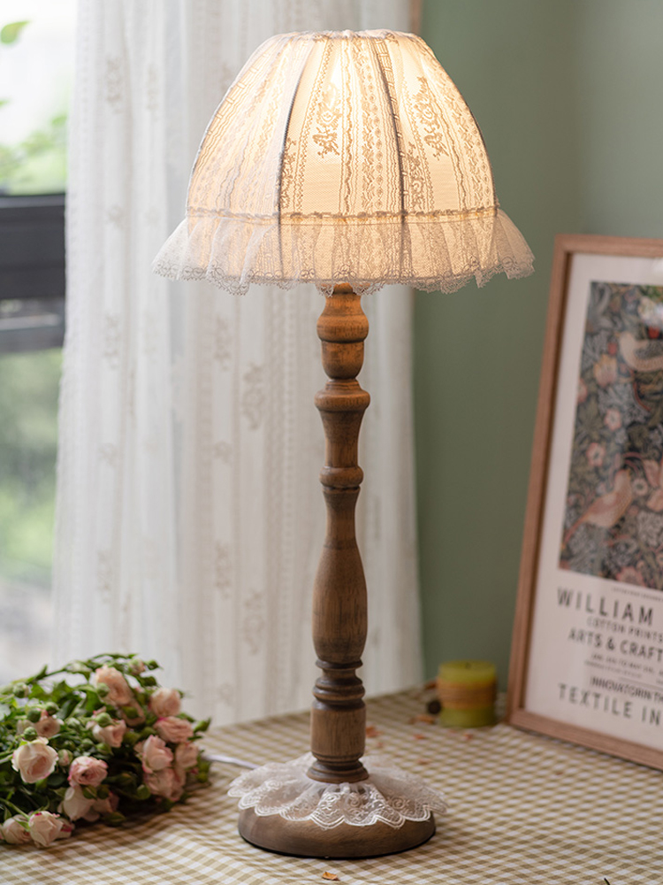 Desk Setup Wallpaper - European Solid Wood Table Lamps Bedroom