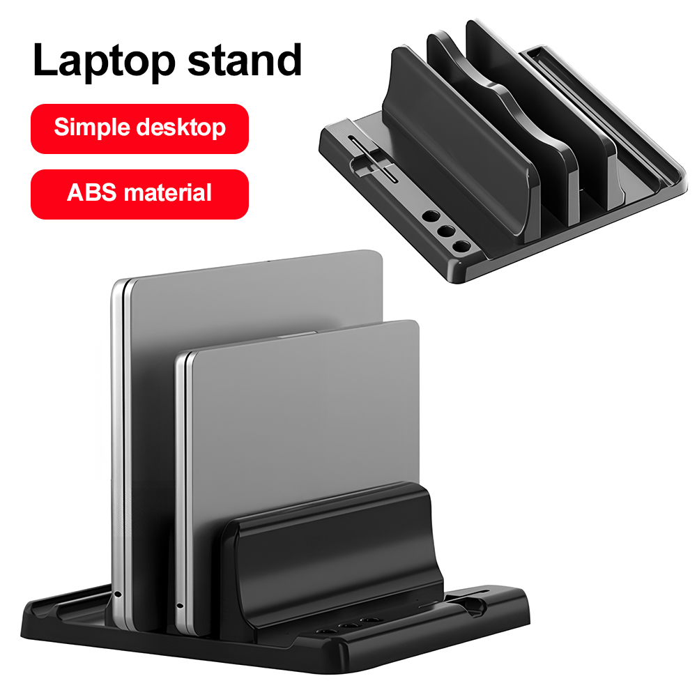 Desk Setup Essentials - Vertical Laptop Stand Multi Slot Notebook