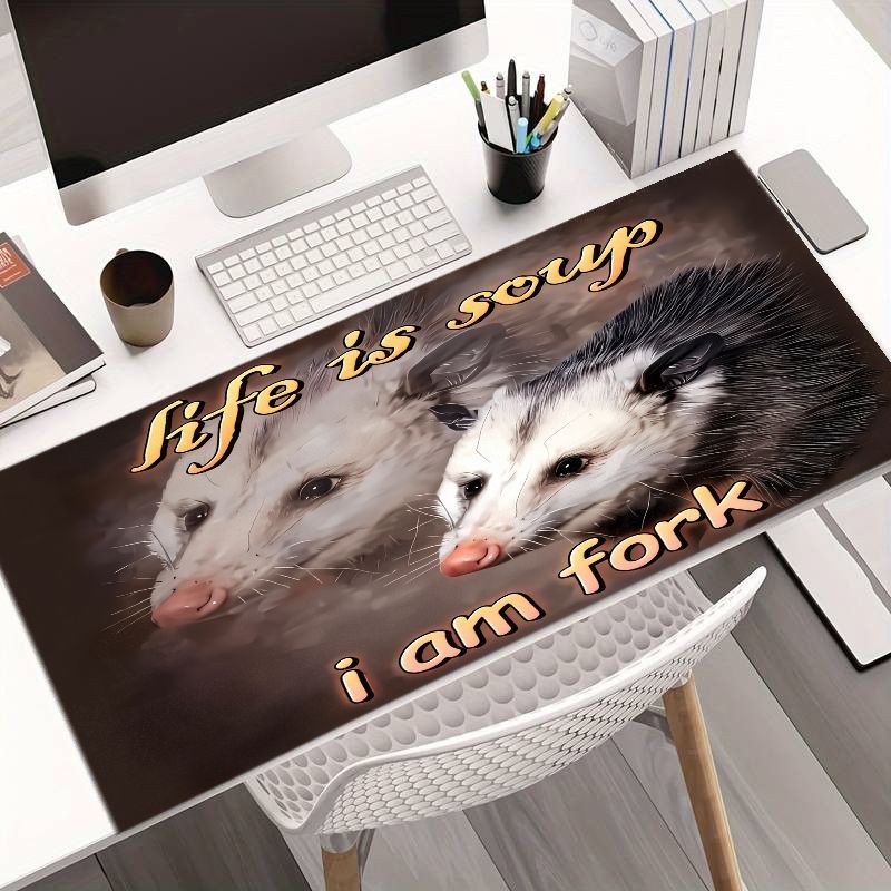 Desk Setup Essentials - Whimsical Large Mouse Pad Flying Dragon