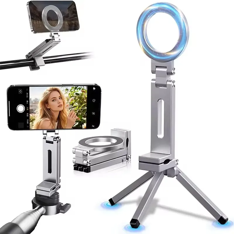 Desk Setup Essentials - Magnetic Selfie Phone Holder Travel Essentials