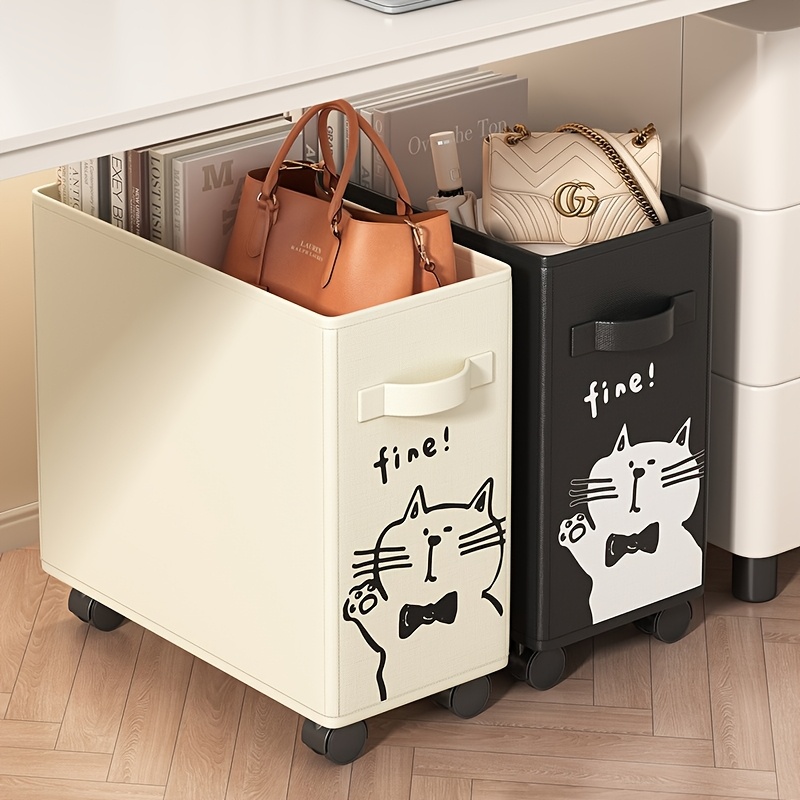 Desk Setup Essentials - Rolling Storage Cart Under The Table