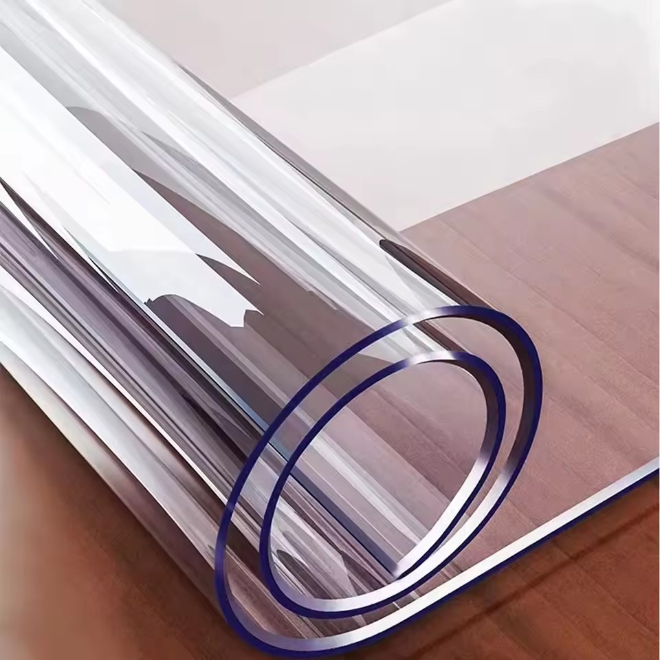 Desk Setup Wallpaper - Soft Glass Tablecloth Transparent PVC Table