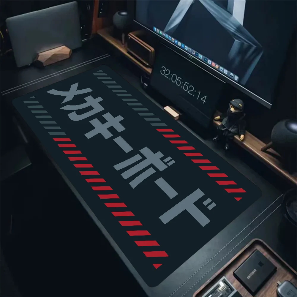 Korean Desk Setup - Japanese メカキ-ボ-ド Mechanical Keyboard office deskpad