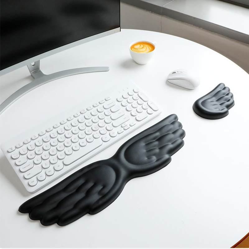 Desk Setup Keyboard - Keyboard Mouse Wrist Rest Angel Wing