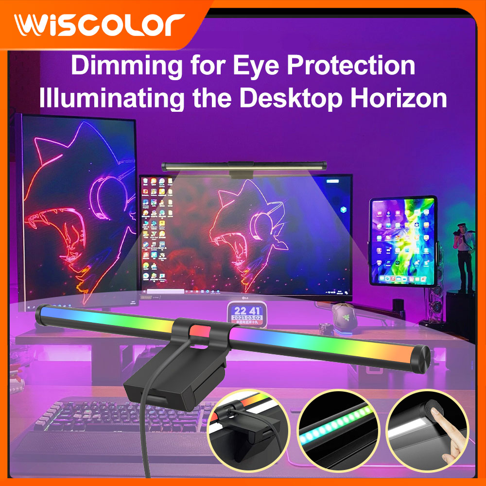 Desk Setup Gadgets - Monitor Decorations Light Bar Monitor Smart