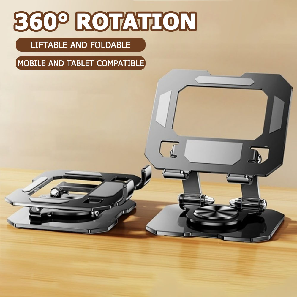Desk Setup Essentials - 360 Rotating Tablet Phone Stand Adjustable