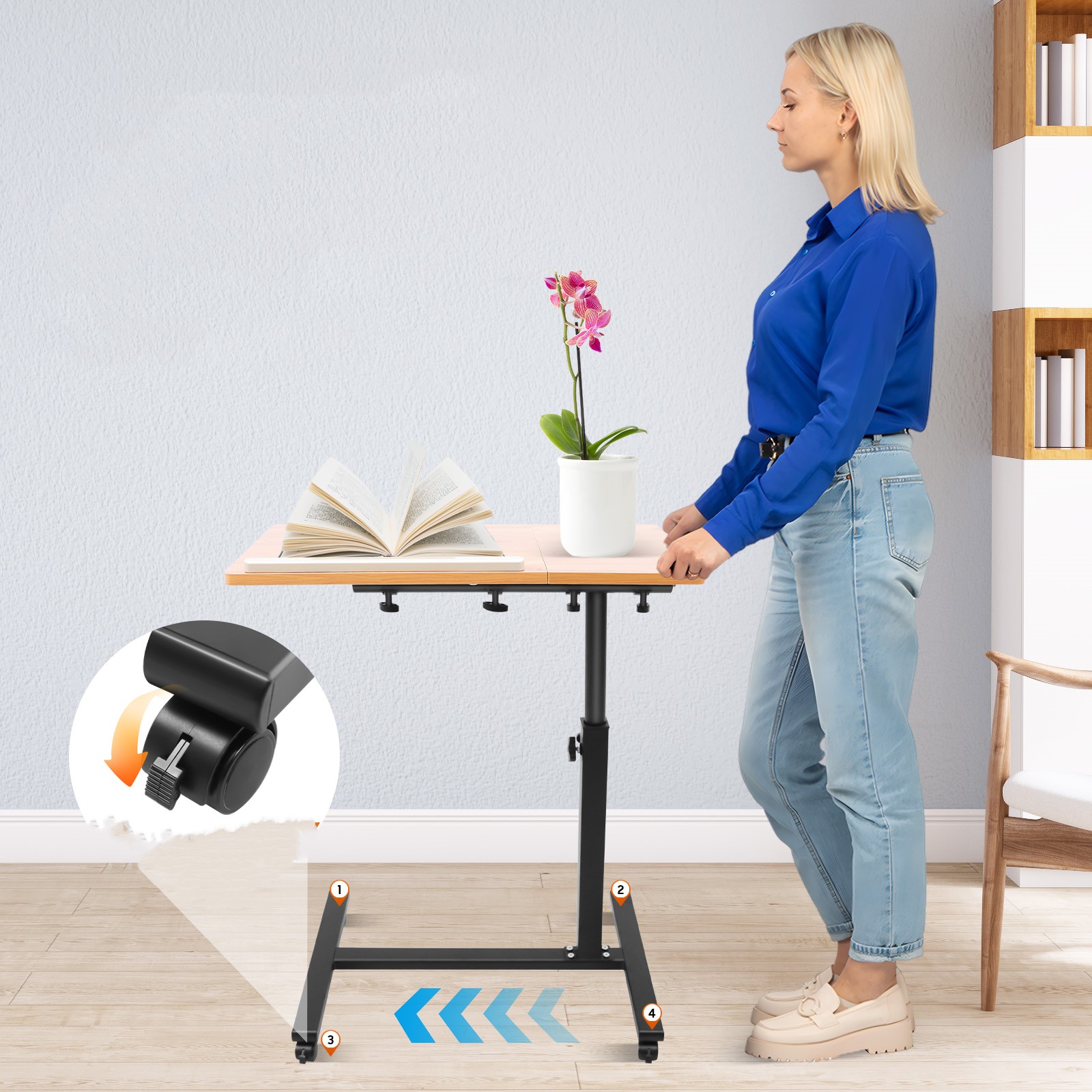 Mobile Laptop Table Adjustable - Desk Setup Pc recension och pris