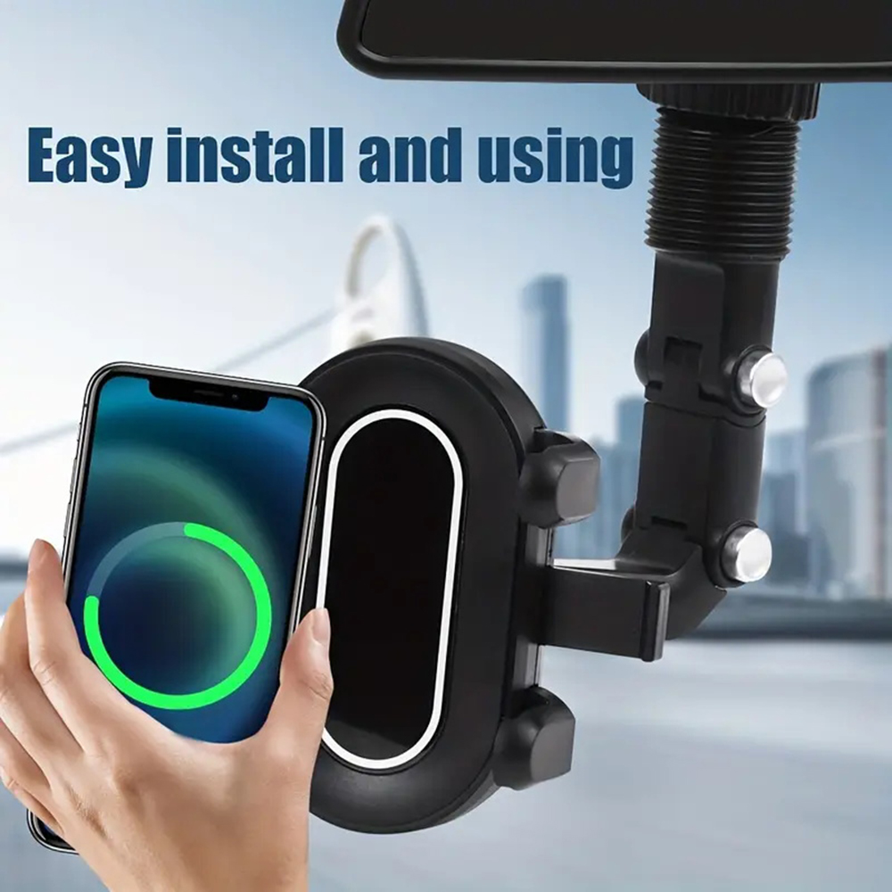 Rearview Mirror Car Phone Moun - Desk Setup Essentials recension och pris