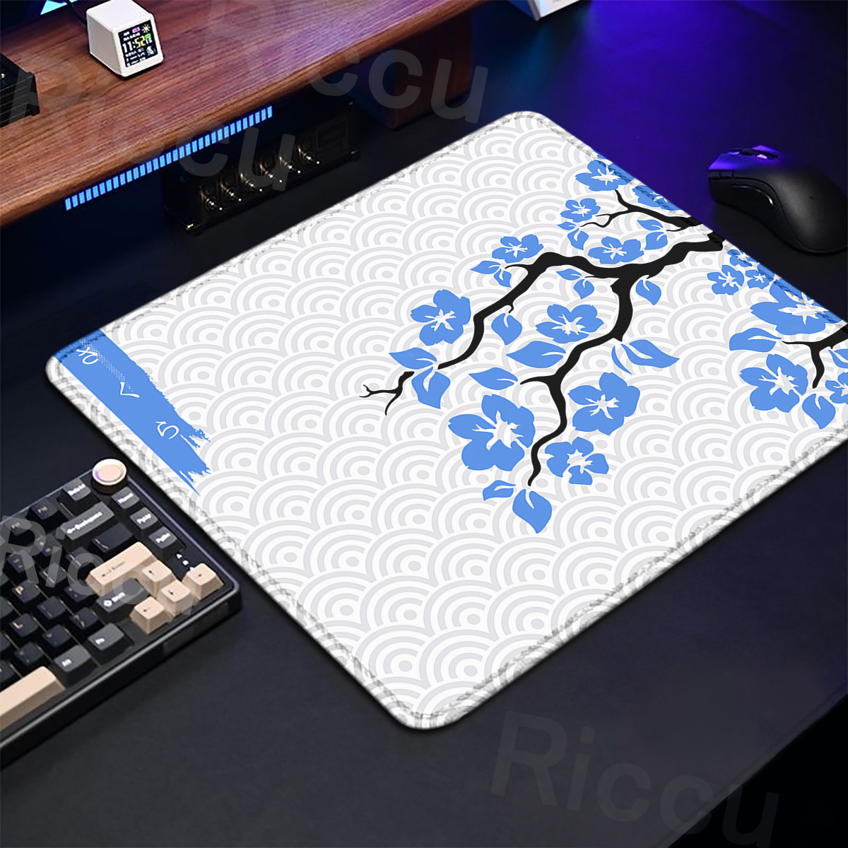 Purple Sakura Table Pad Gaming - Korean Desk Setup recension och pris
