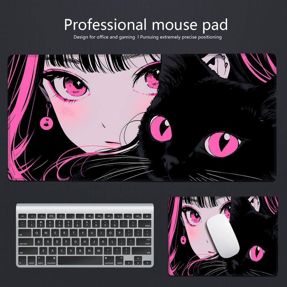 Gaming Mouse Pad Anime Black C - Desk Setup Gadgets recension och pris