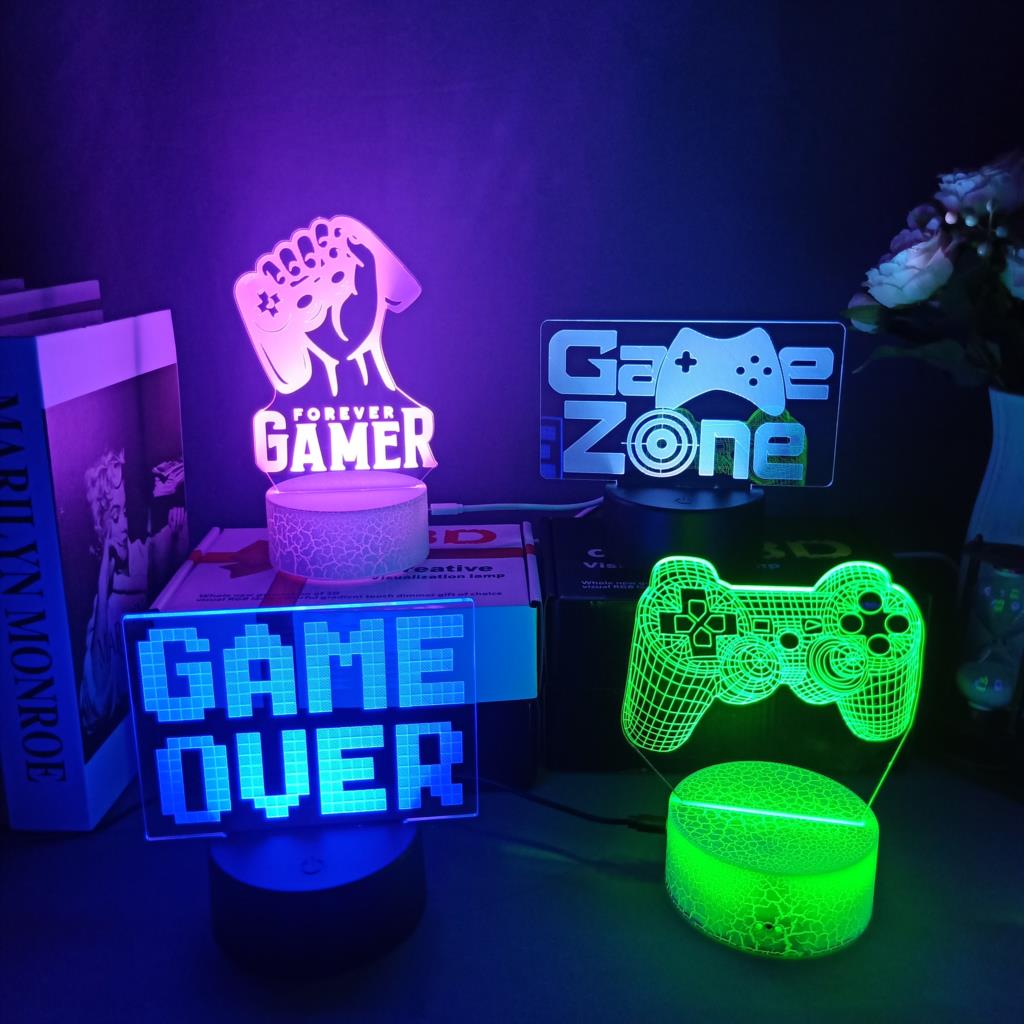 3D Night Lamp Gaming Room Desk - Desk Setup Kids recension och pris