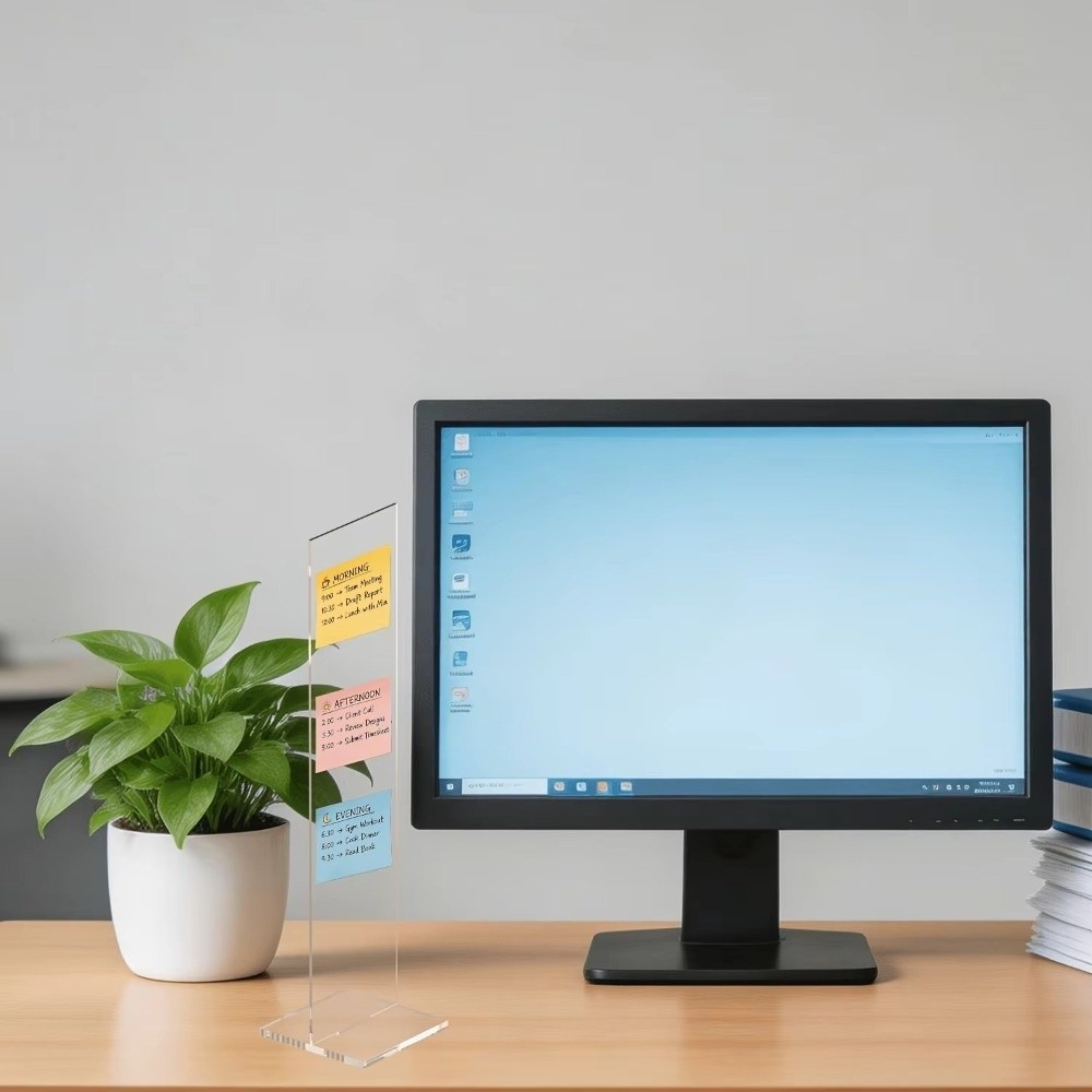 Acrylic Memo Message Board Det - Sticky Memo Holder recension och pris