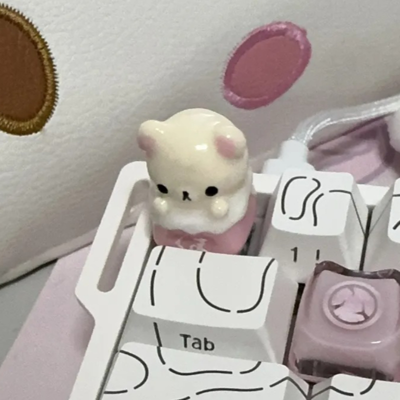 Kawaii Rilakkuma Keycaps Relax - Desk Setup Girl recension och pris