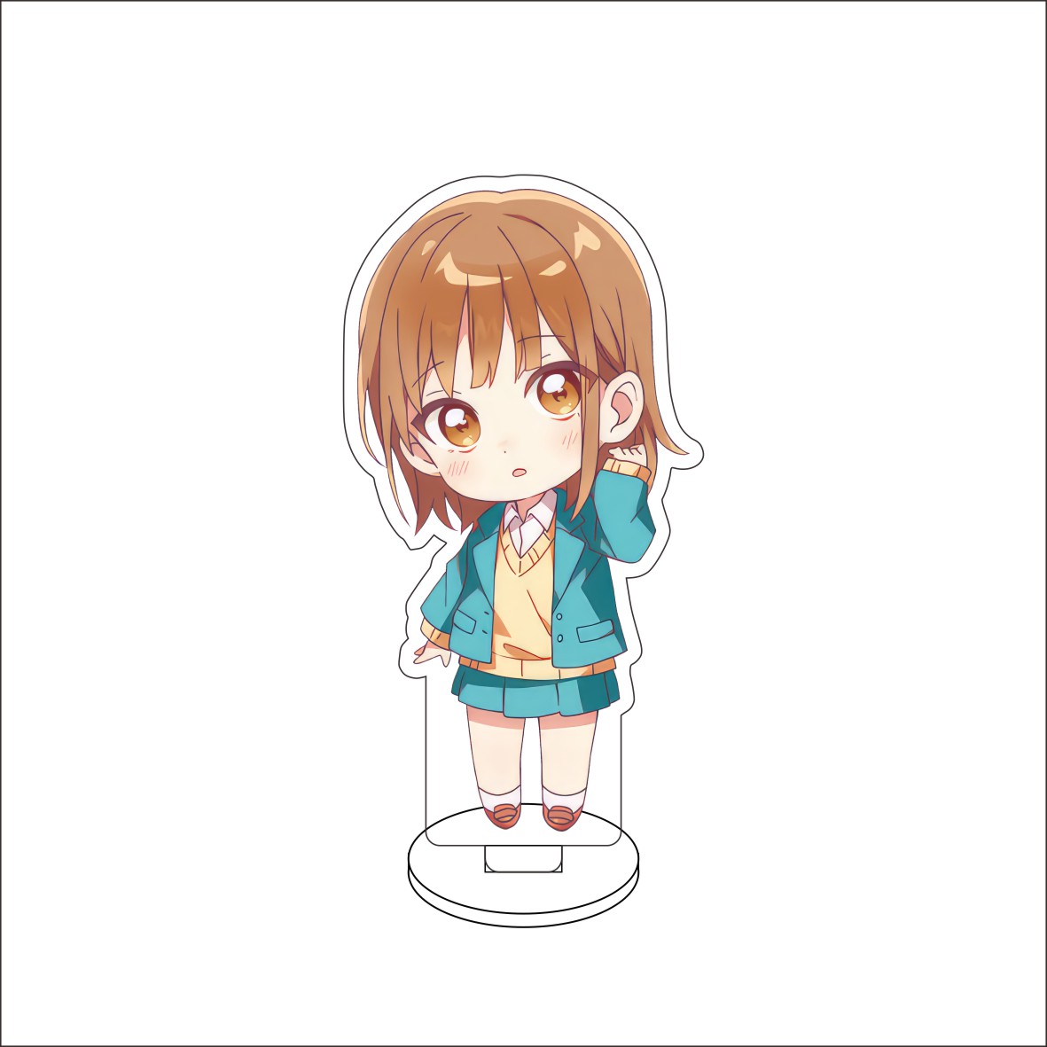 10CM Anime Blue Box Figure Sta - Desk Setup Cute recension och pris