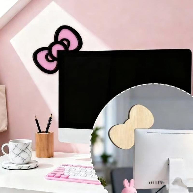 New 1/2Pcs Wooden Bowknot PC A - Desk Setup Pc recension och pris