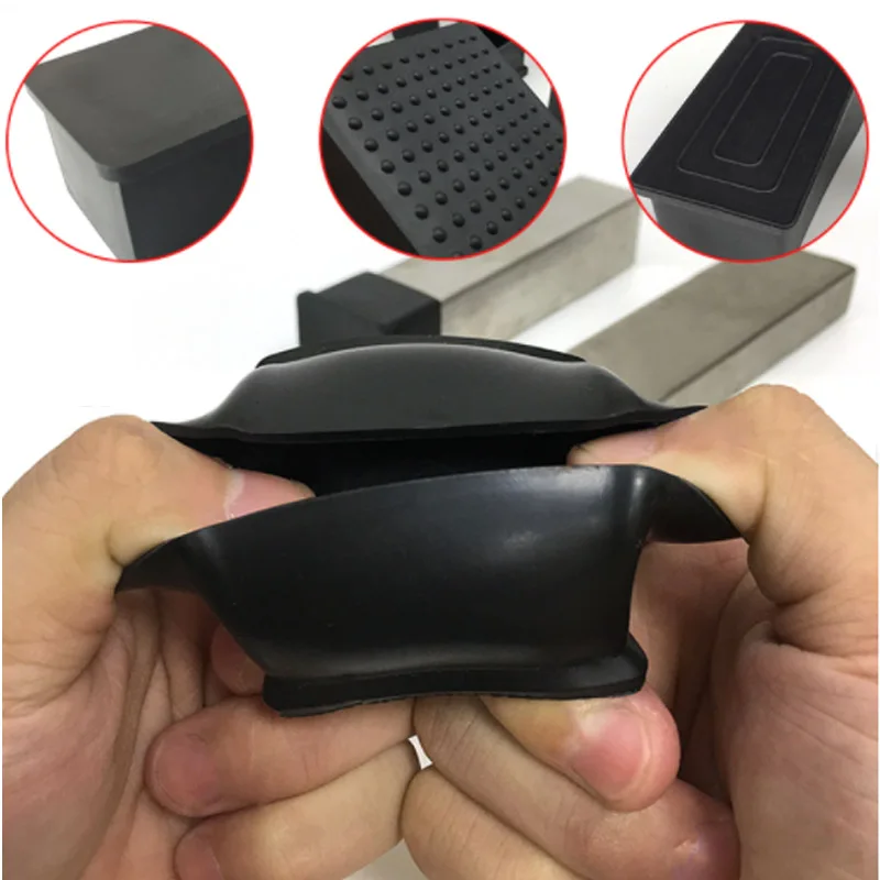 Black Chair Leg Caps Square Re - Desk Setup Tips recension och pris