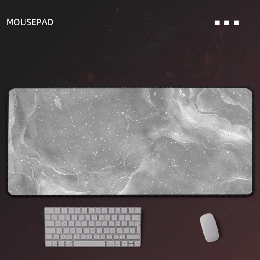 Gaming Mousepad Grey Marble La - Desk Setup Grey recension och pris