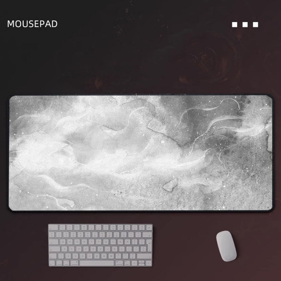 Gaming Mousepad Grey Marble La - Desk Setup Grey recension och pris