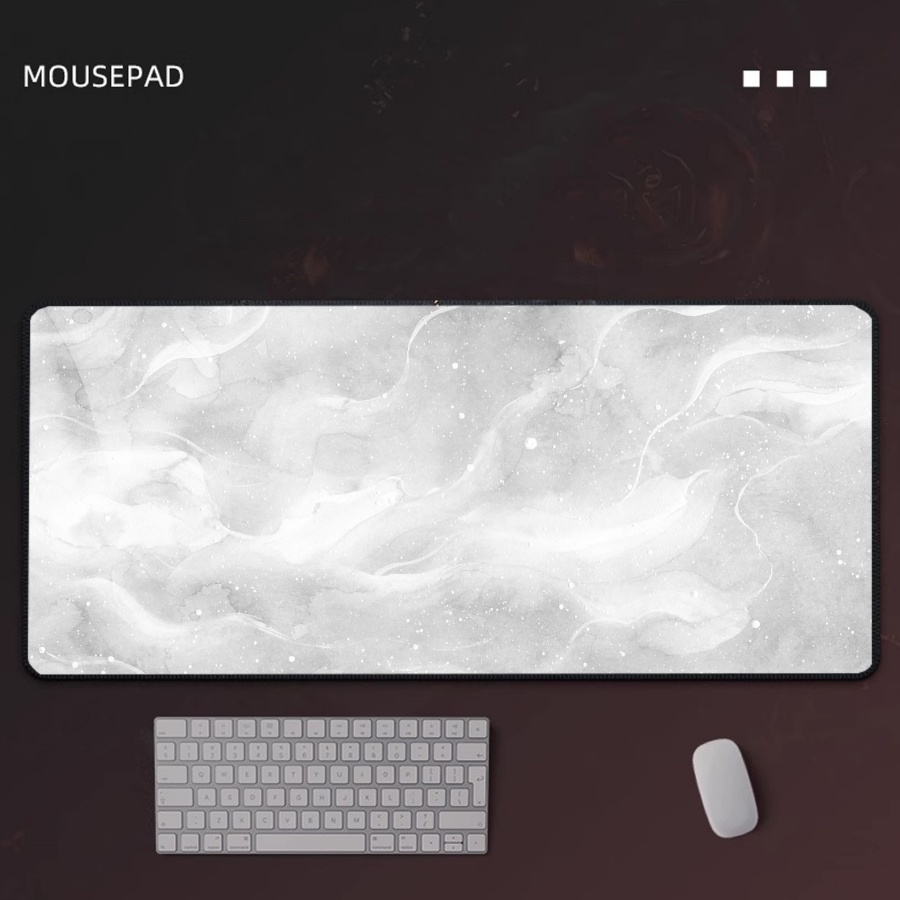 Gaming Mousepad Grey Marble La - Desk Setup Grey recension och pris