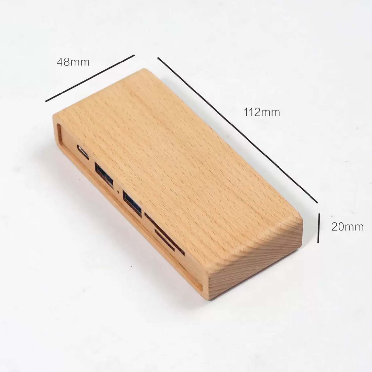 Walnut & Beech Wood 5-in-1 USB - Desk Setup Usb Hub recension och pris