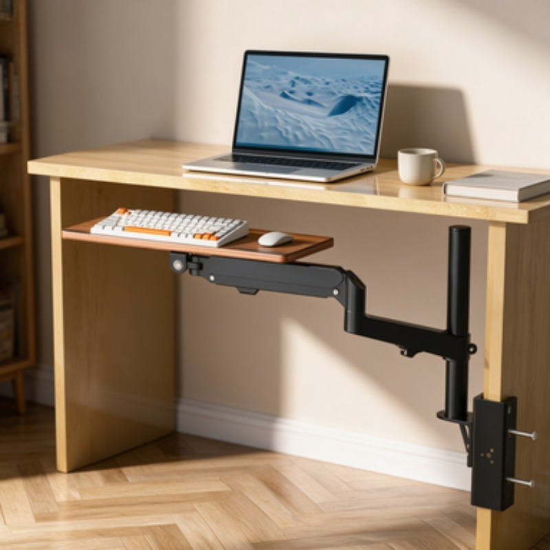 Save Space Under Desk Keyboard - Desk Setup With Keyboard Tray recension och pris