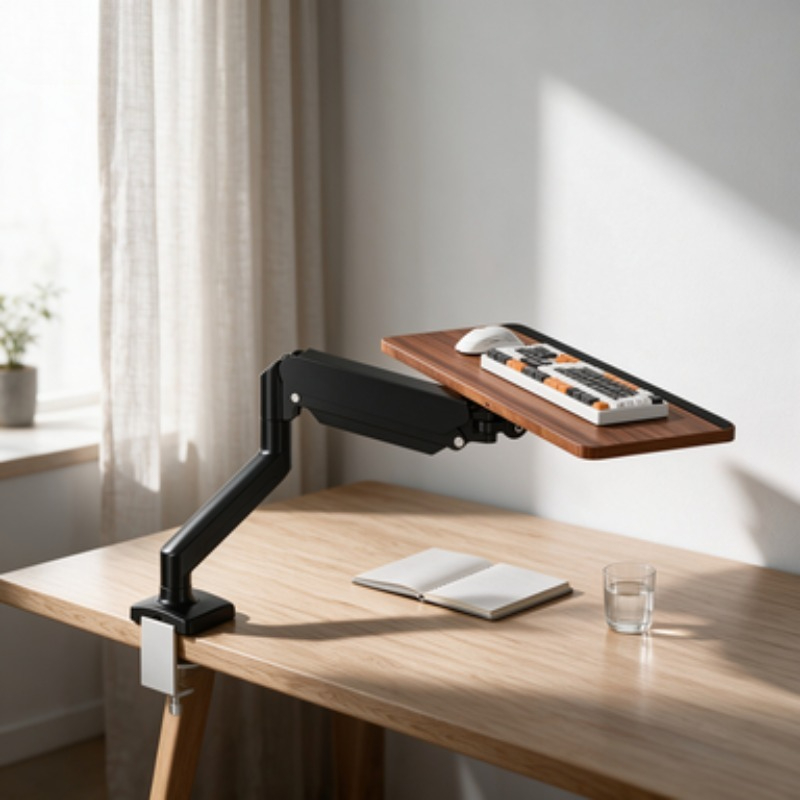 Save Space Under Desk Keyboard - Desk Setup With Keyboard Tray recension och pris