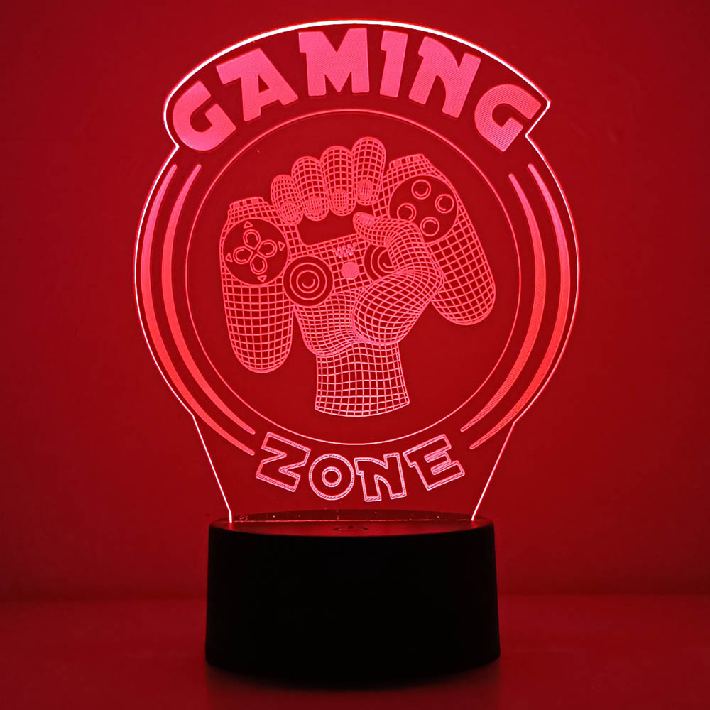 3D Night Light Lamp Gaming Roo - Desk Setup Kids recension och pris