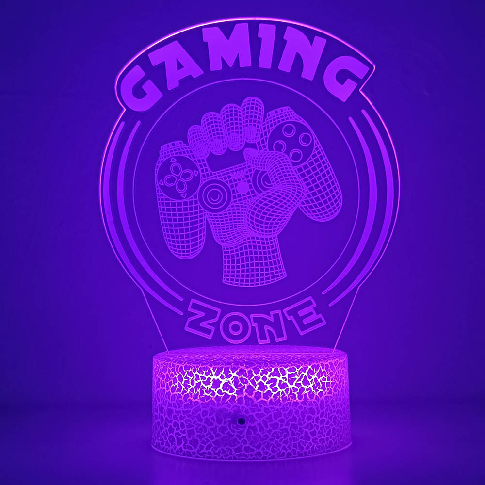 3D Night Light Lamp Gaming Roo - Desk Setup Kids recension och pris