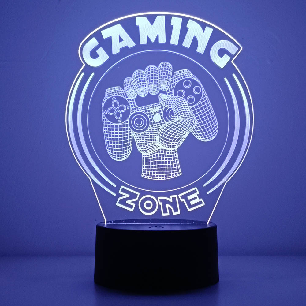 3D Night Light Lamp Gaming Roo - Desk Setup Kids recension och pris