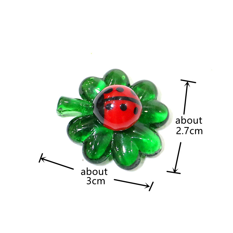 5pcs Green Mini Glass Four-Lea - Desk Setup Green recension och pris