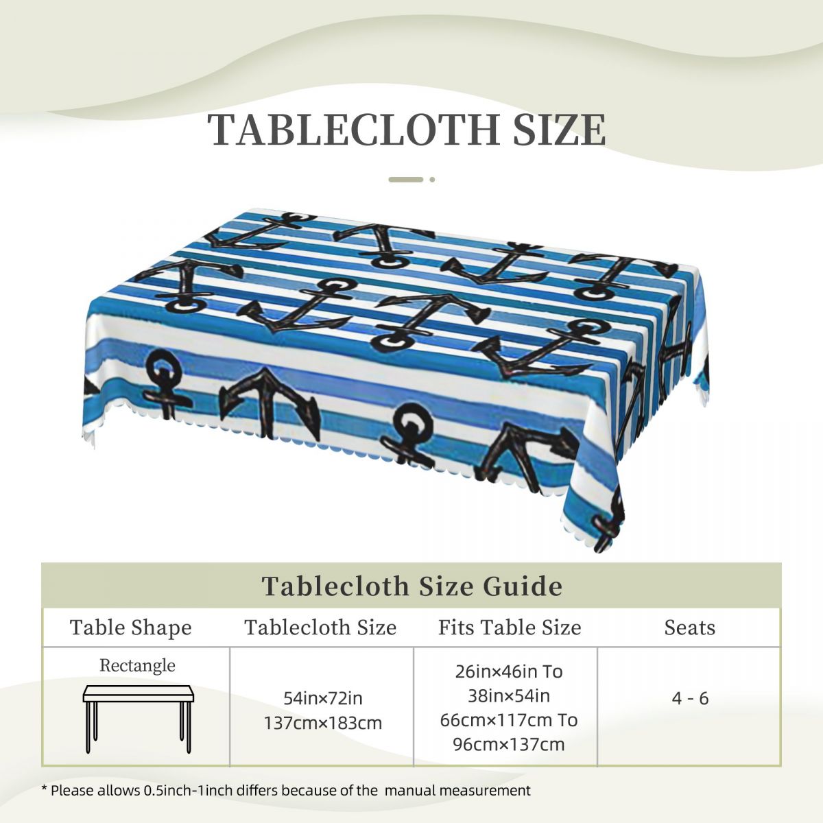 Nautical Blue Anchors Rectangu - Desk Setup Wallpaper recension och pris