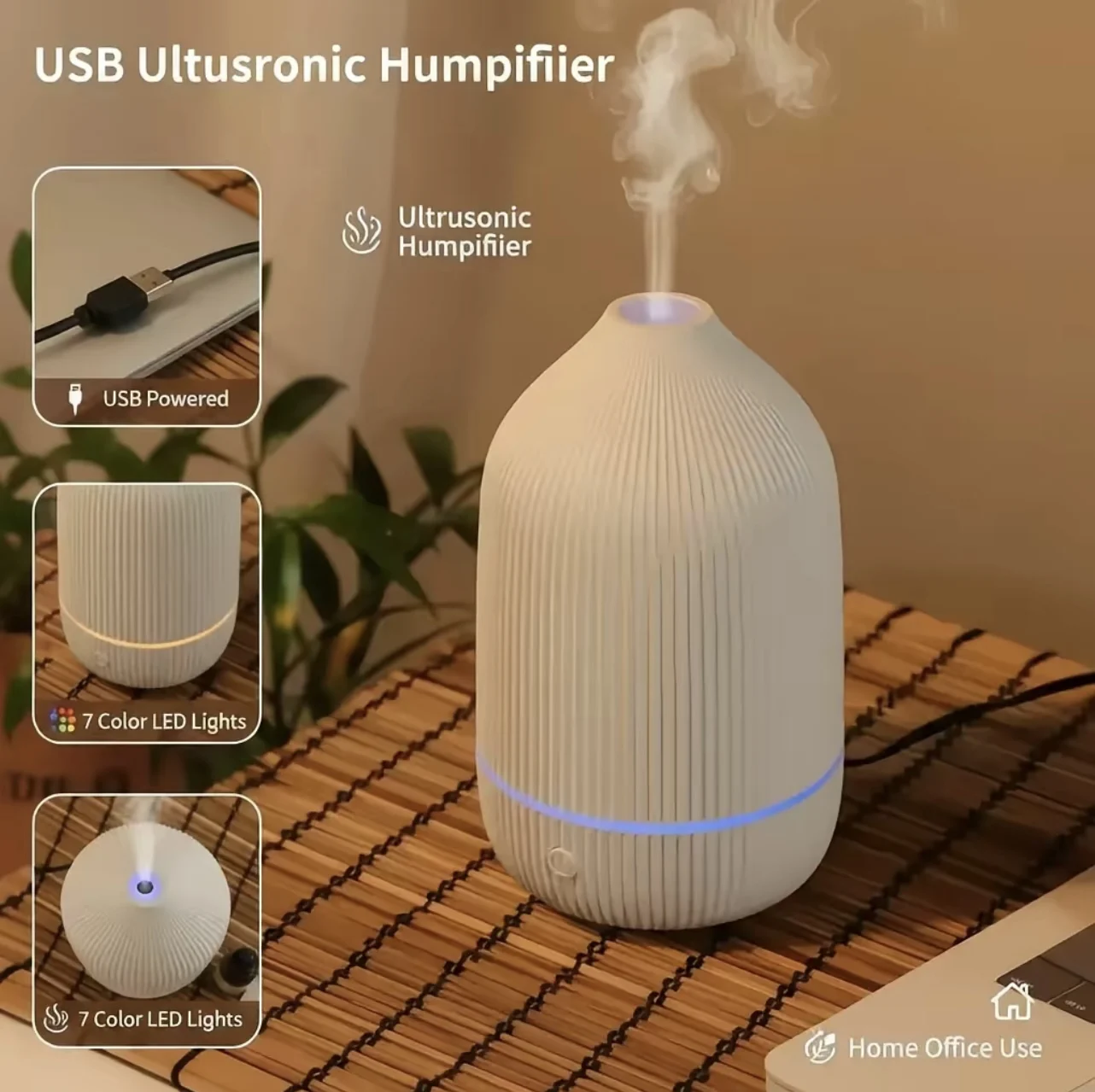 USB Powered Ultrasonic Aroma D - Desk Setup Essentials recension och pris