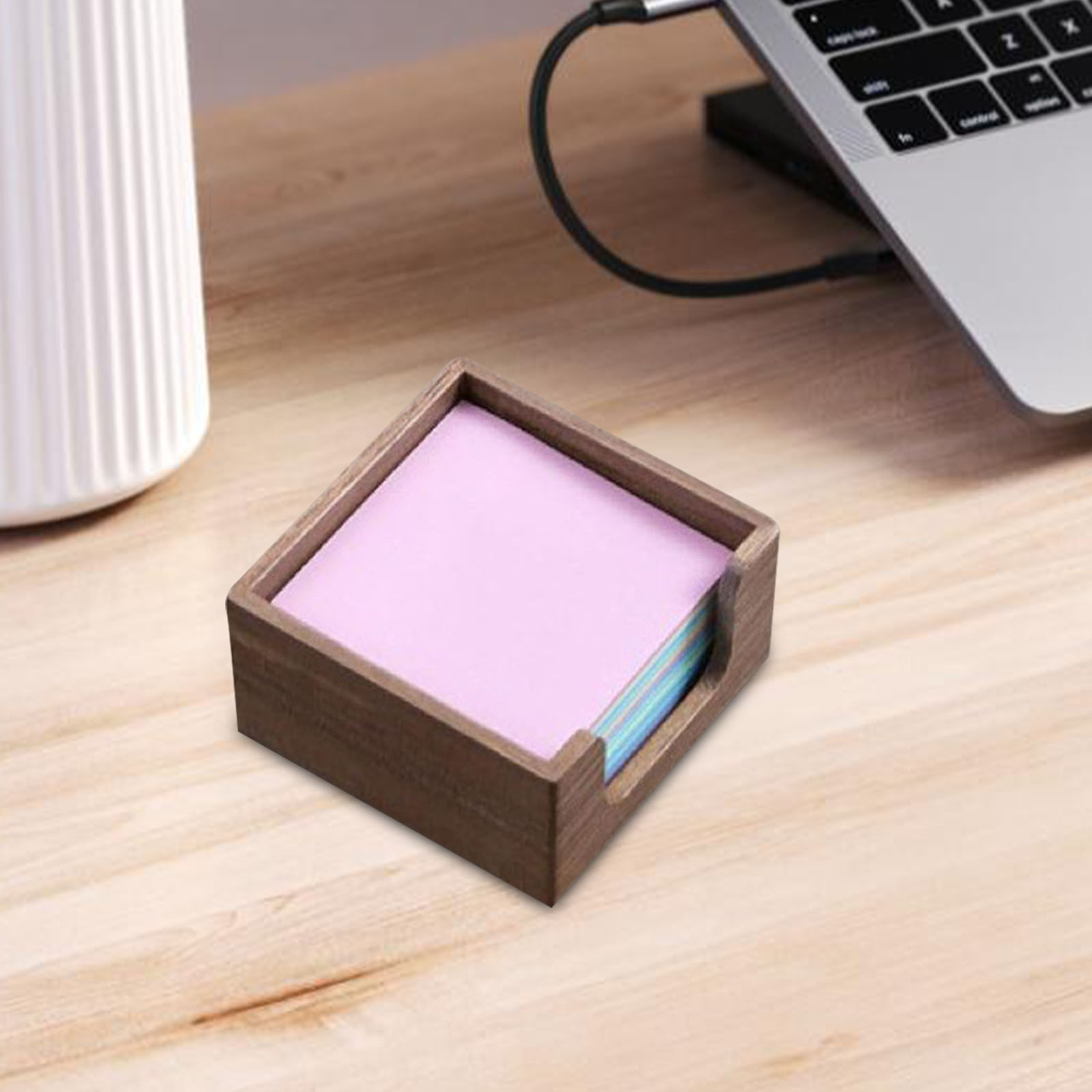 Acacia Wood Sticky Note Holder - Sticky Memo Holder recension och pris