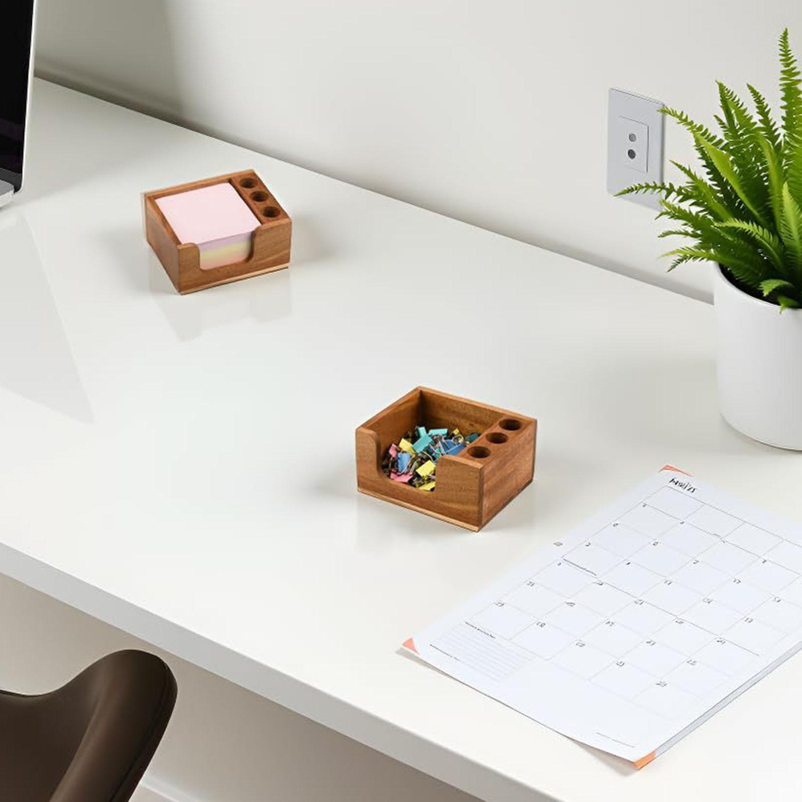 Acacia Wood Sticky Note Holder - Sticky Memo Holder recension och pris