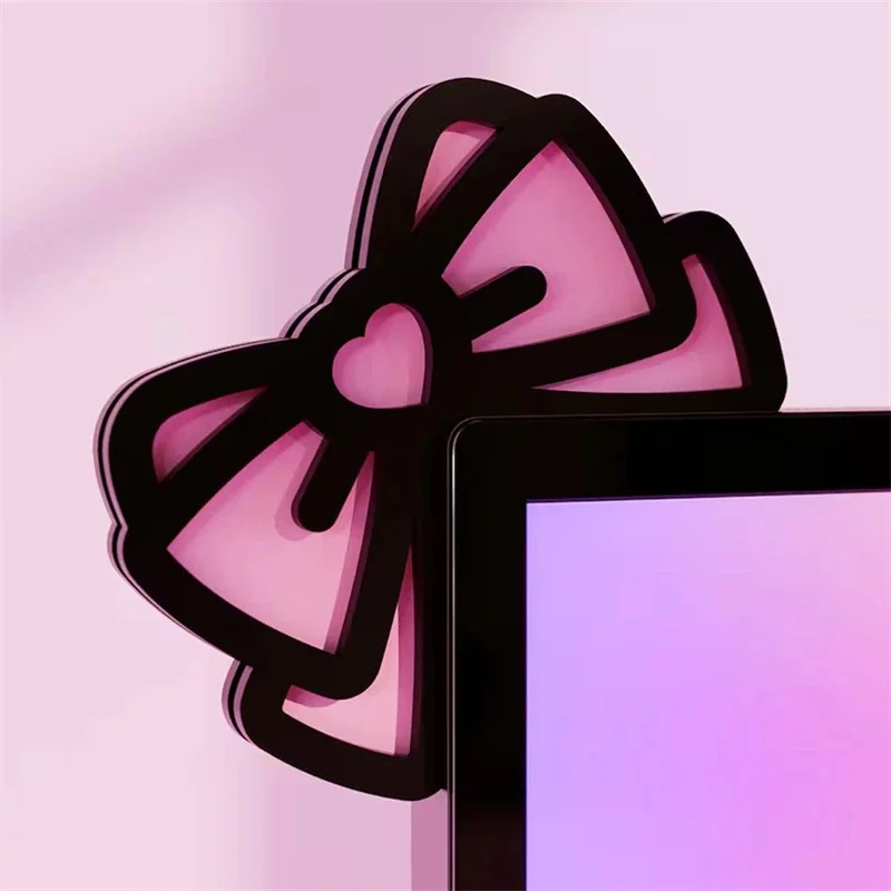 Kawaii Pink Acrylic Bow Monito - Desk Setup Pc recension och pris