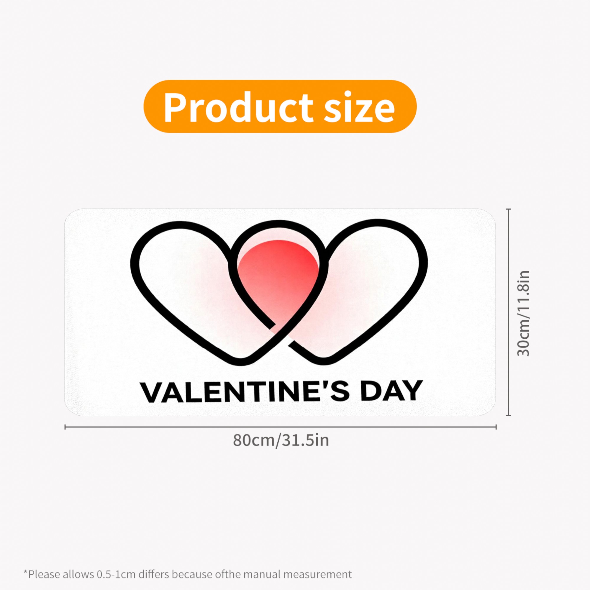 Gradient Heart Pattern Large G - Rubber Mat Desk recension och pris