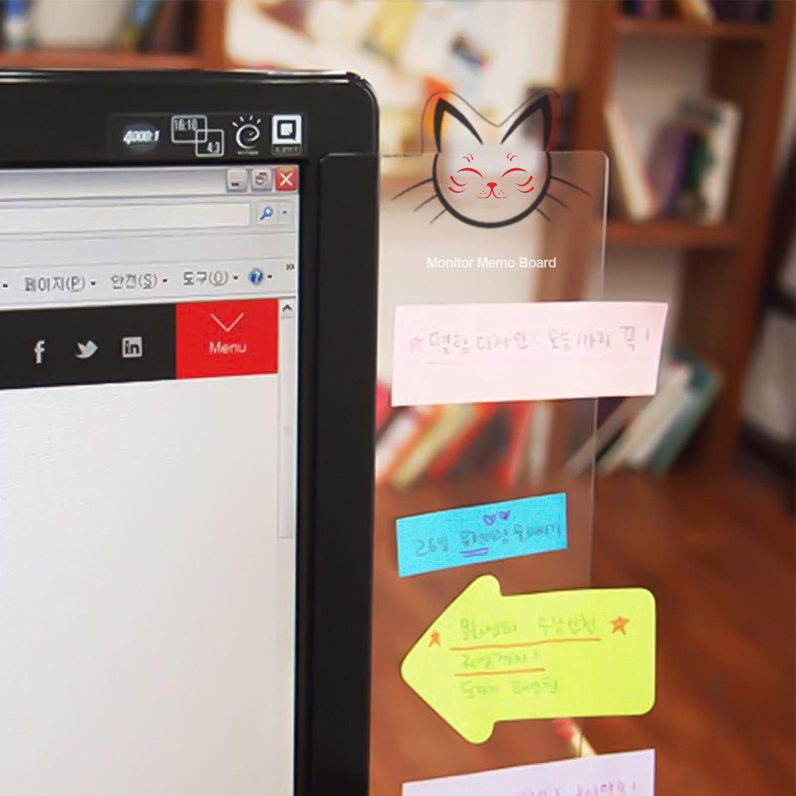 Monitor Side Memo Board Acryli - Sticky Memo Holder recension och pris