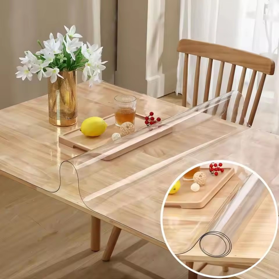 Soft Glass Tablecloth Transpar - Desk Setup Wallpaper recension och pris