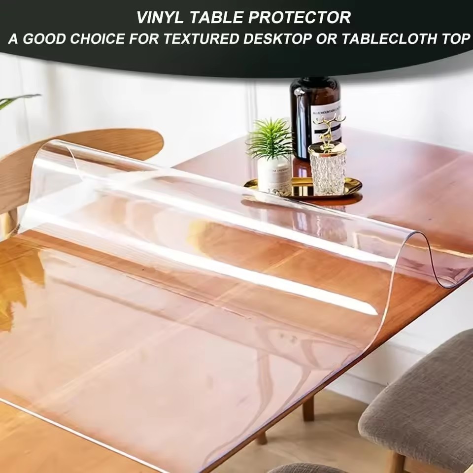 Soft Glass Tablecloth Transpar - Desk Setup Wallpaper recension och pris