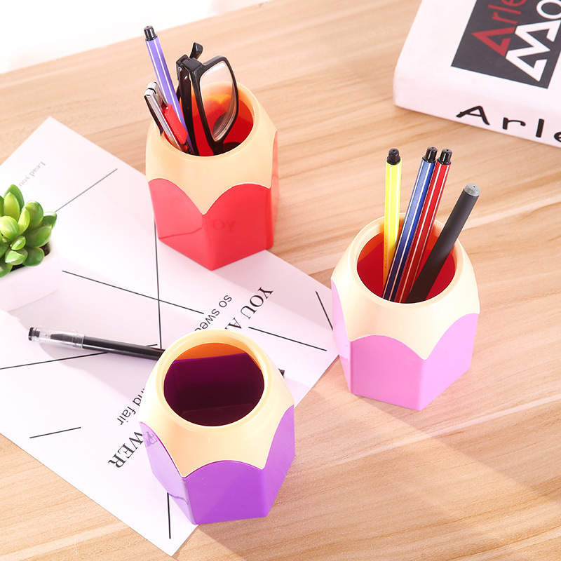 Cute Pencil Head Shape Pen Hol - Korean Desk Setup recension och pris