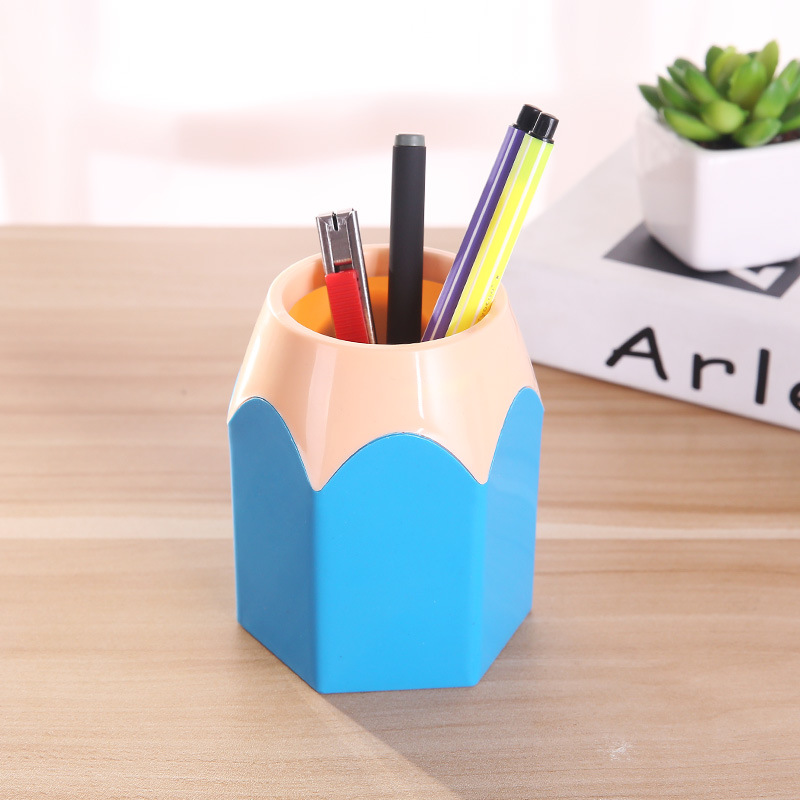 Cute Pencil Head Shape Pen Hol - Korean Desk Setup recension och pris