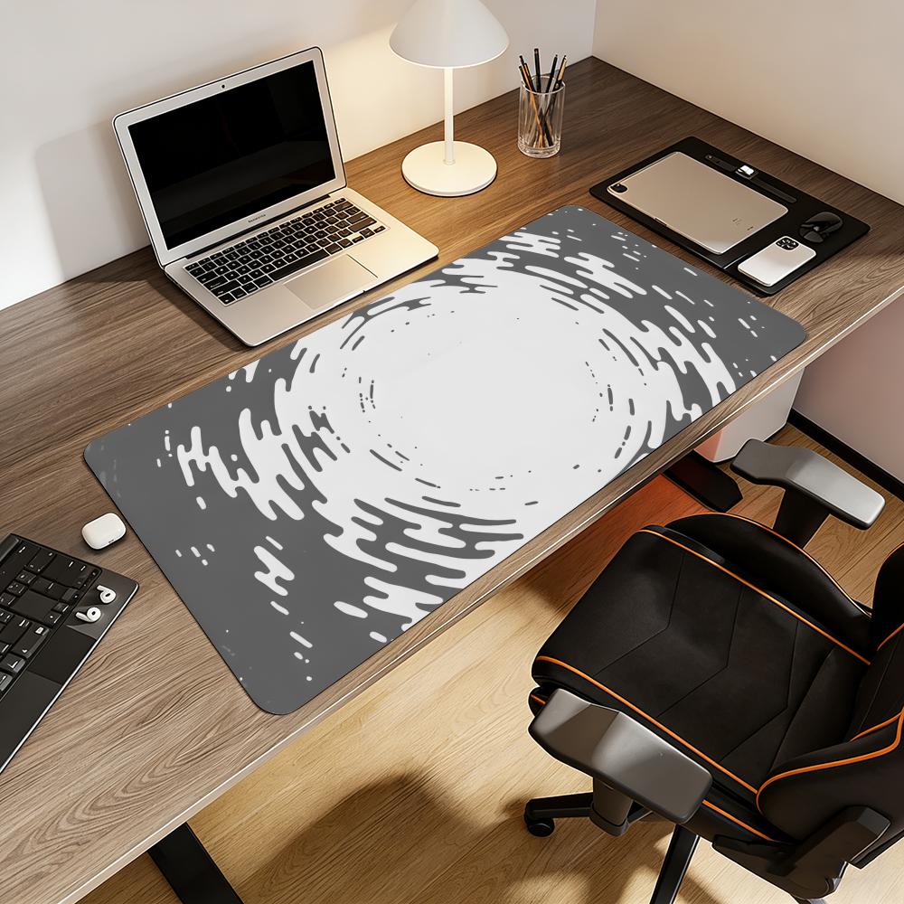 Grey Circular Ripple Fluid Tex - Desk Setup Grey recension och pris