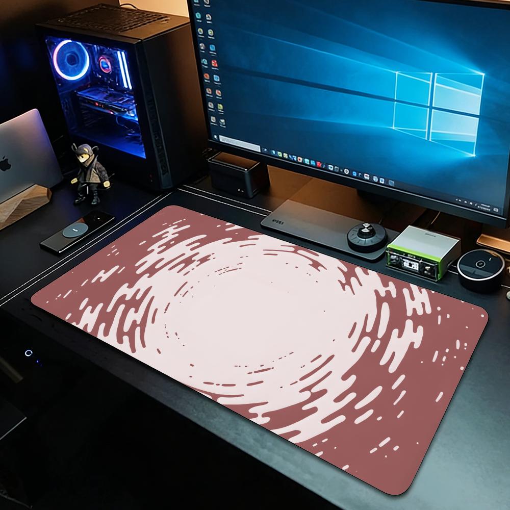 Grey Circular Ripple Fluid Tex - Desk Setup Grey recension och pris