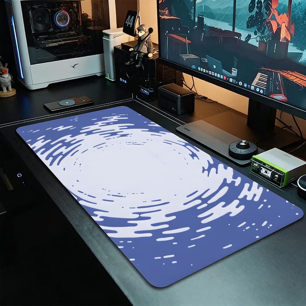 Grey Circular Ripple Fluid Tex - Desk Setup Grey recension och pris