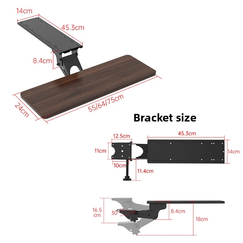 Ergonomic Under Desk Keyboard  - Desk Setup With Keyboard Tray recension och pris