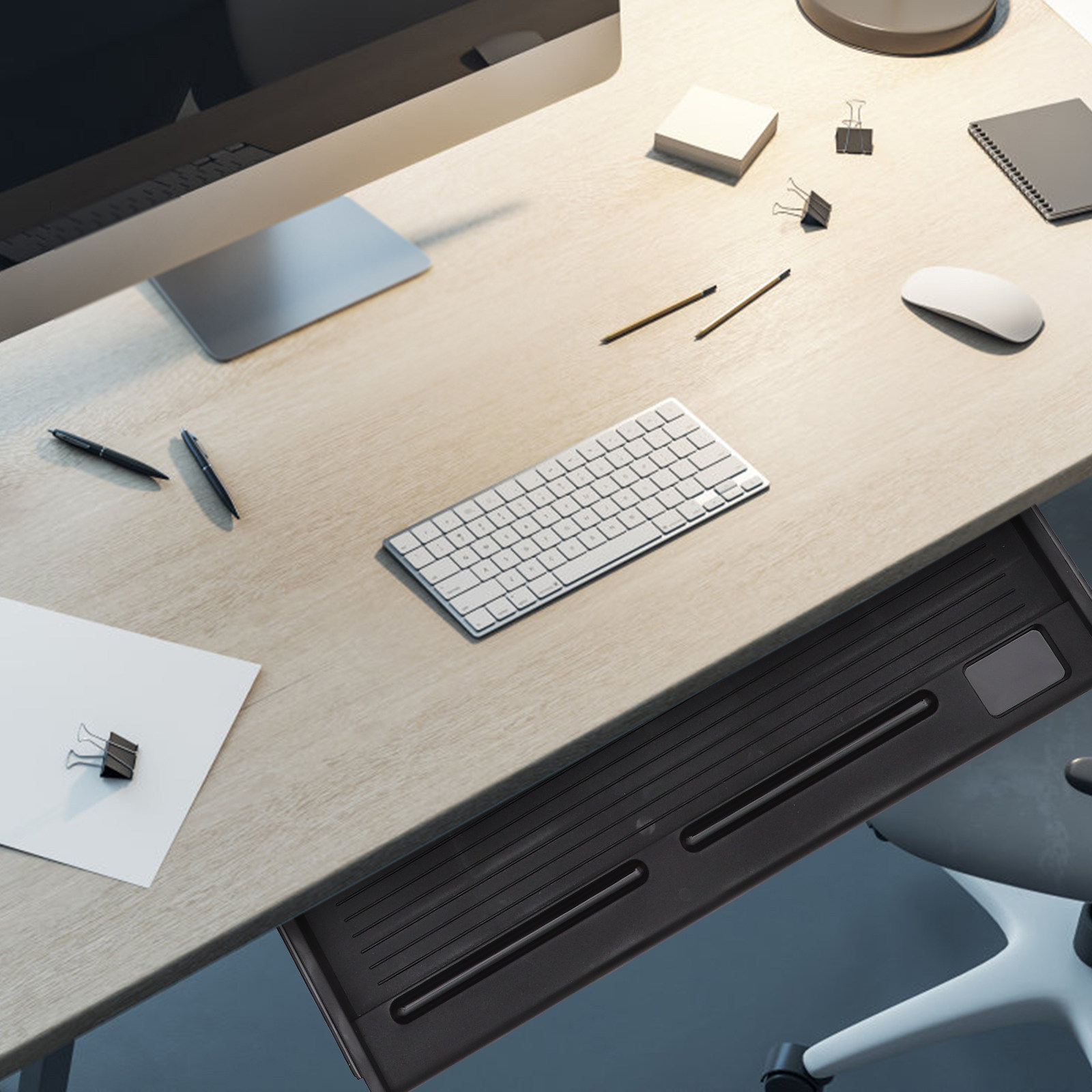 1Set Keyboard Tray Under Desk  - Desk Setup With Keyboard Tray recension och pris