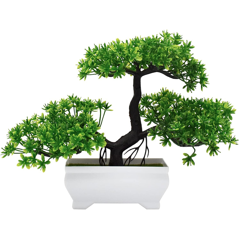 Artificial Bonsai Plastic Bion - Desk Setup Green recension och pris