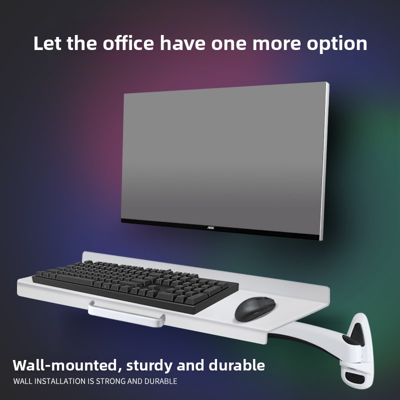 Industrial Wall Mounted Keyboa - Desk Setup With Keyboard Tray recension och pris