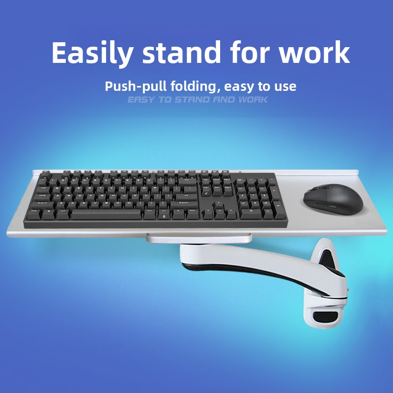 Industrial Wall Mounted Keyboa - Desk Setup With Keyboard Tray recension och pris